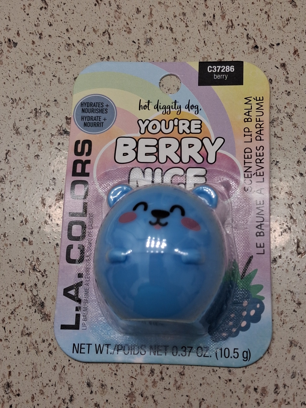 L.A. Colors Blue Bear You're Berry Nice Scented Lip Balm